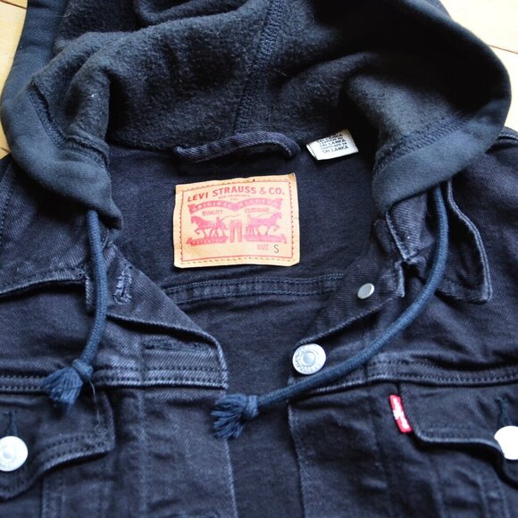 Levis New Hybrid Original Trucker Jacket Size S Black - Picture 2 of 11